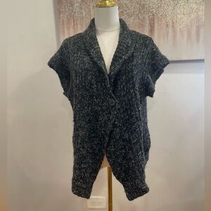 Merona Black L‎ Cardigan Sweater Classic Knit